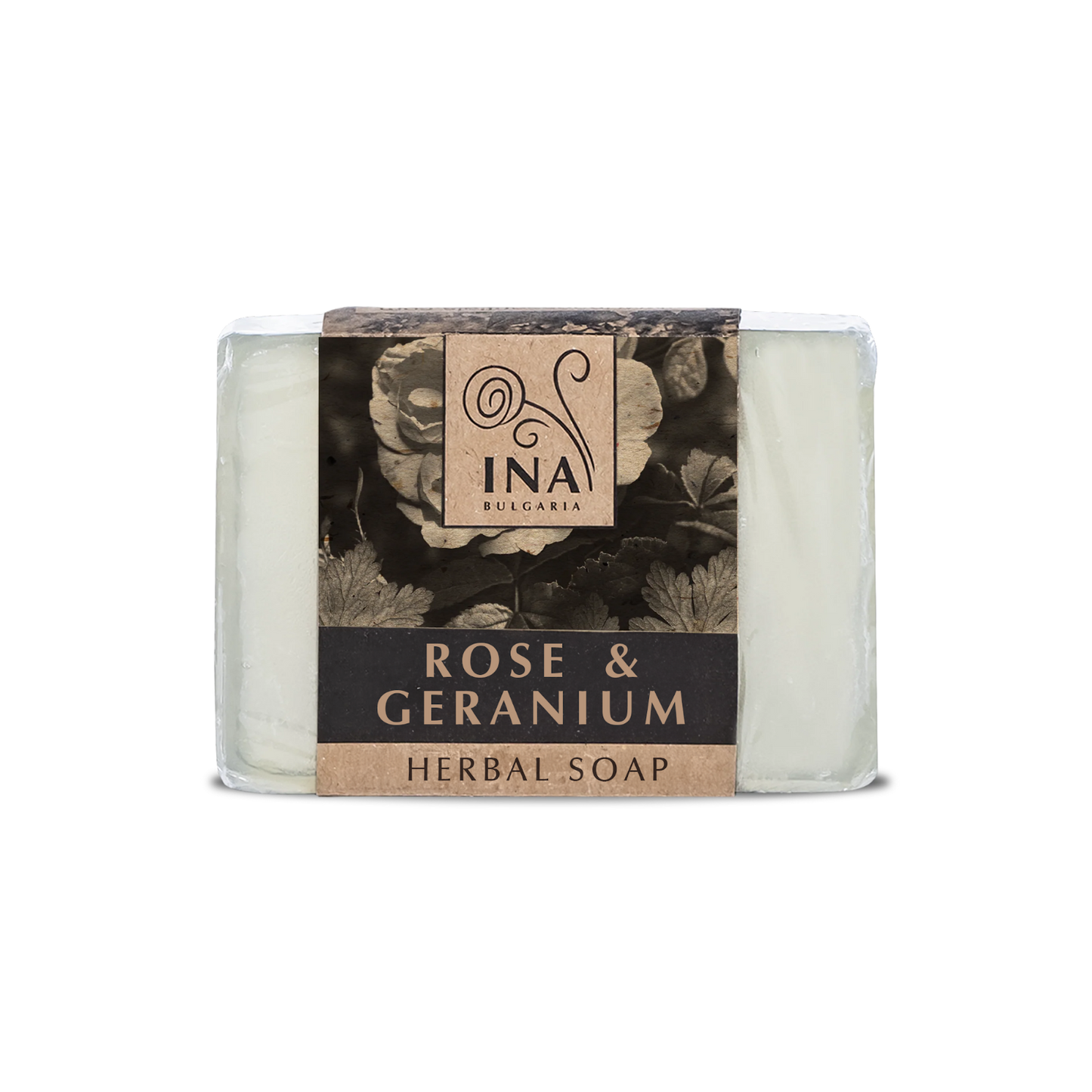 + Cadeau Natuurlijke kruidenzeep met Rose Damascena-olie en Geranium met voedende actie