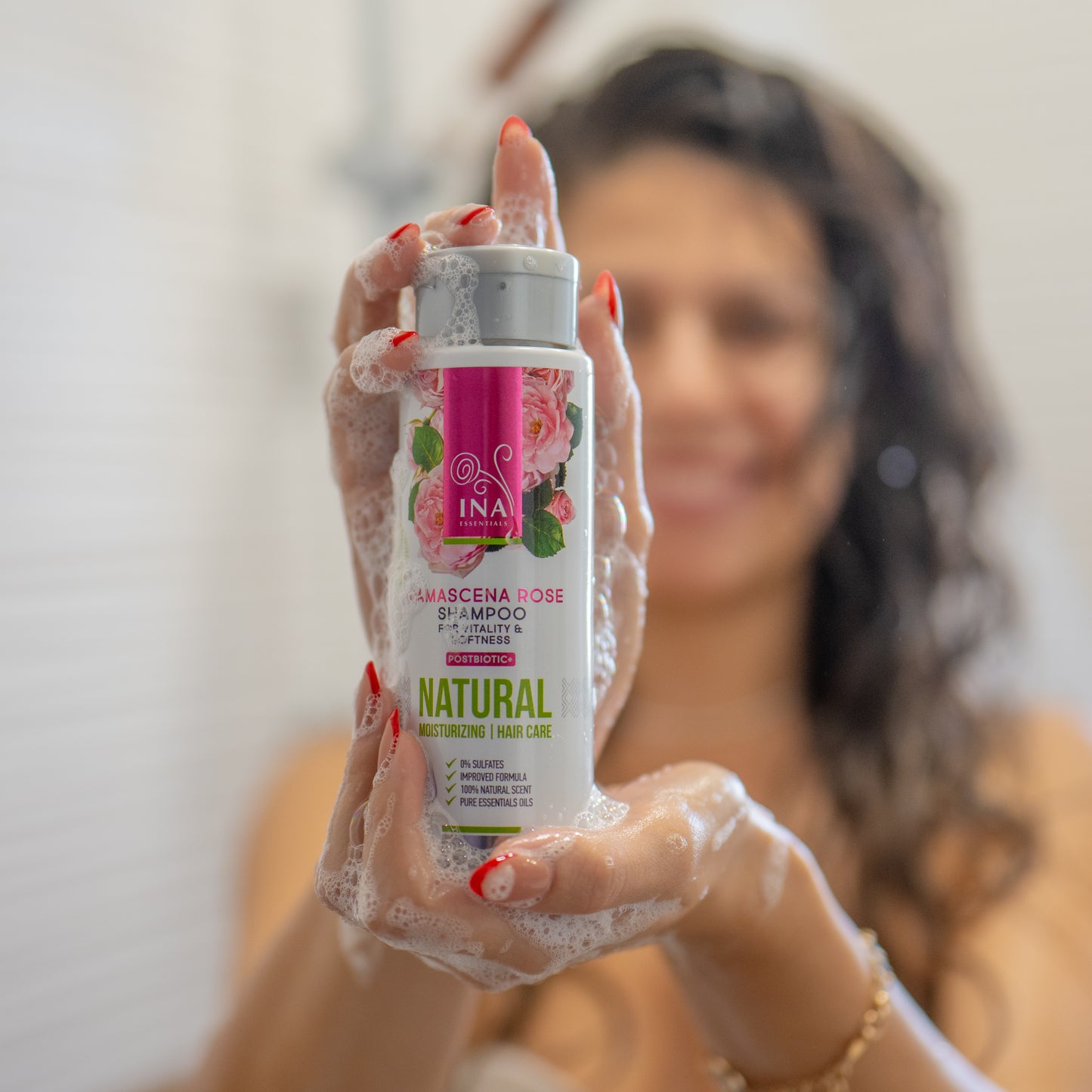 Natuurlijke Shampoo Roos voor Droog en Beschadigd haar