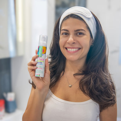 Natuurlijk Reinigingsschuim voor het Gezicht met Citroenmelisse en Geranium - voor elk huidtype