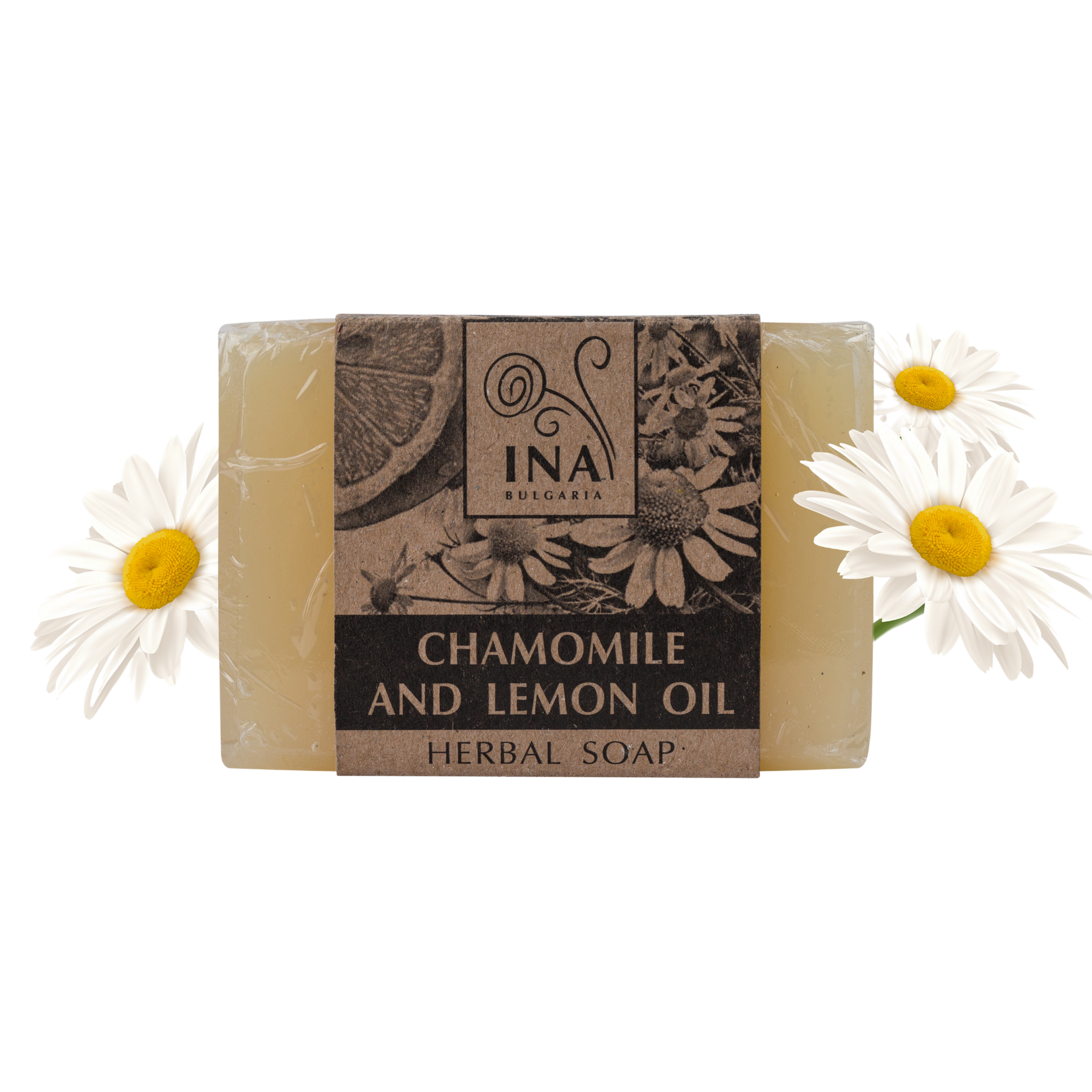 Savon aux herbes - camomille et huile de citron 