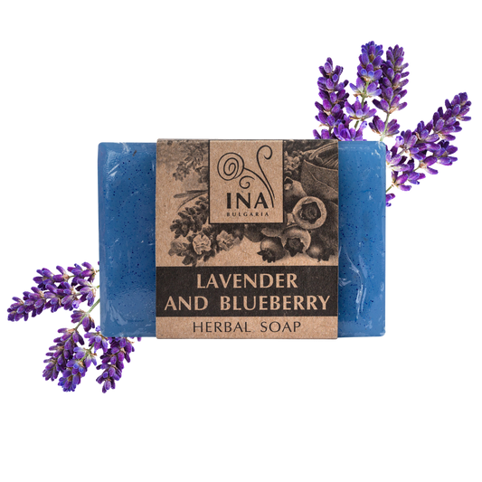 Savon aux herbes - lavande et myrtille 