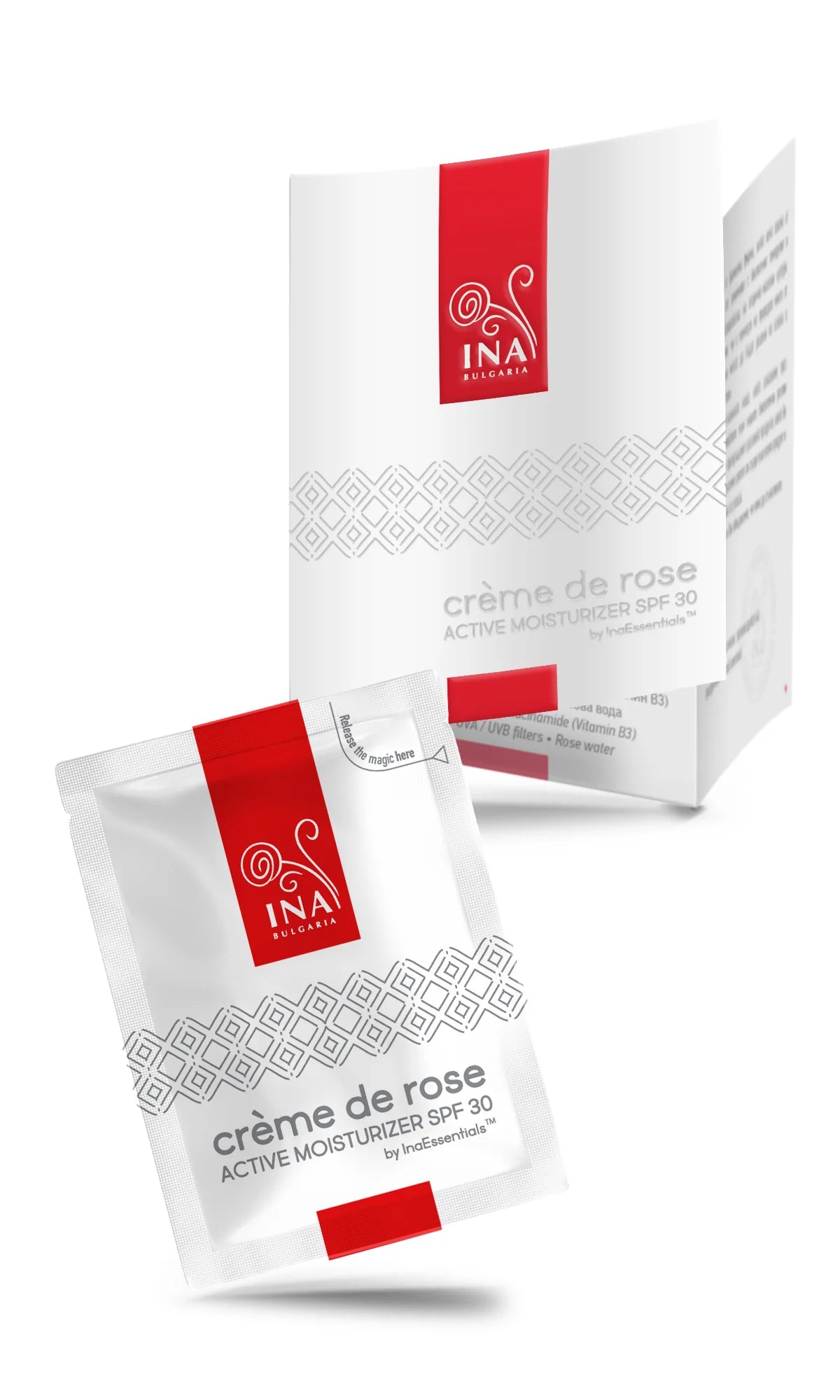 Crème de rose - Hydratant actif SPF 30 à l'huile de rose bio 2 ml